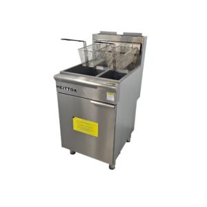 Brand New Heittox Twin Tank Fryer Double Basket Heavy Duty Natural Gas FFT4-N