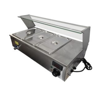 Brand New Heittox 3 Pan Service Bain Marie HD3T